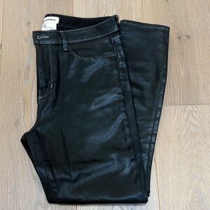 L’AGENCE Size 28 Black Coated Jeans.